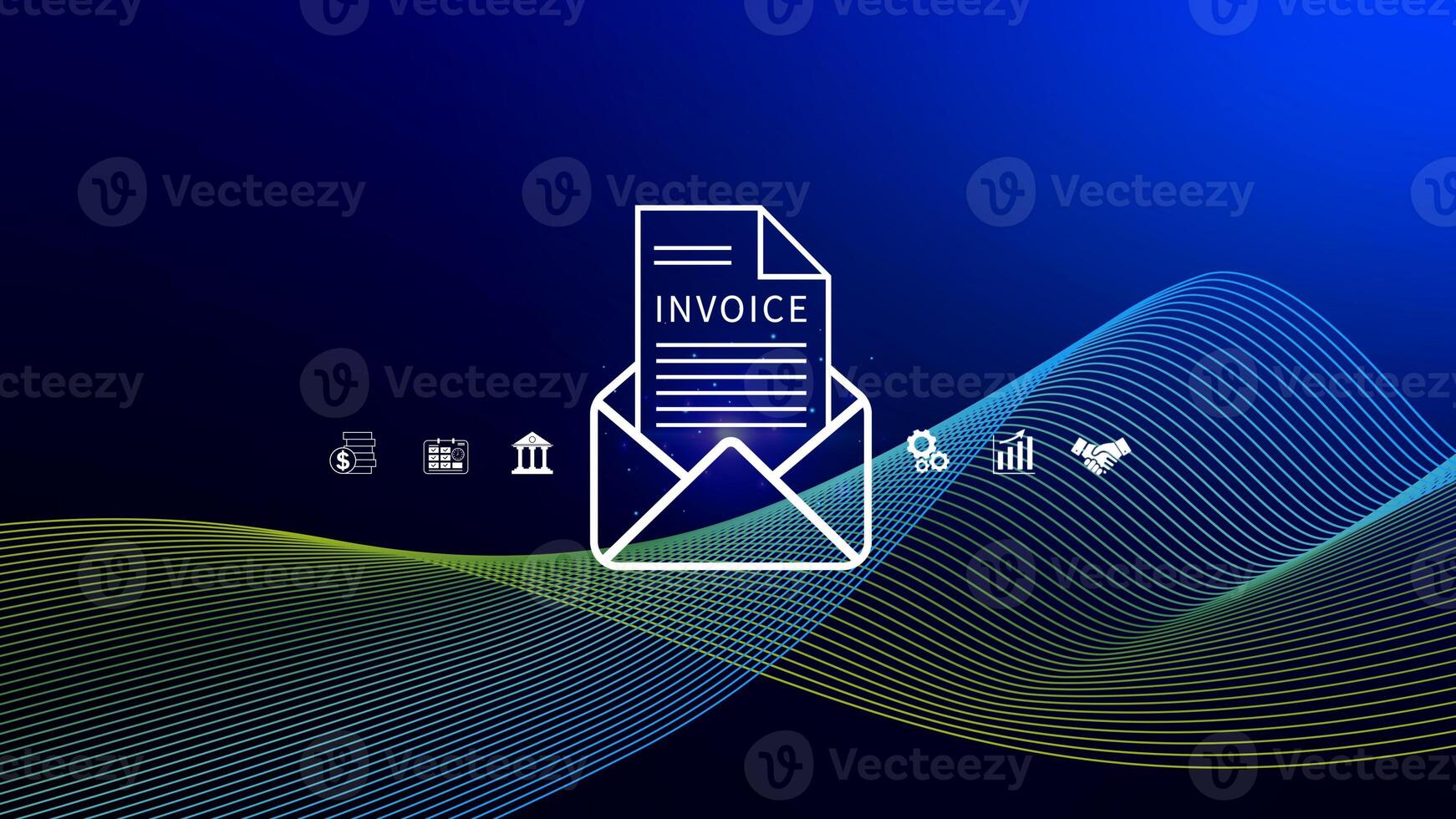 Invoice and online digital statements concept, Financial report and bank management with online payment concept E.invoice invoice. photo