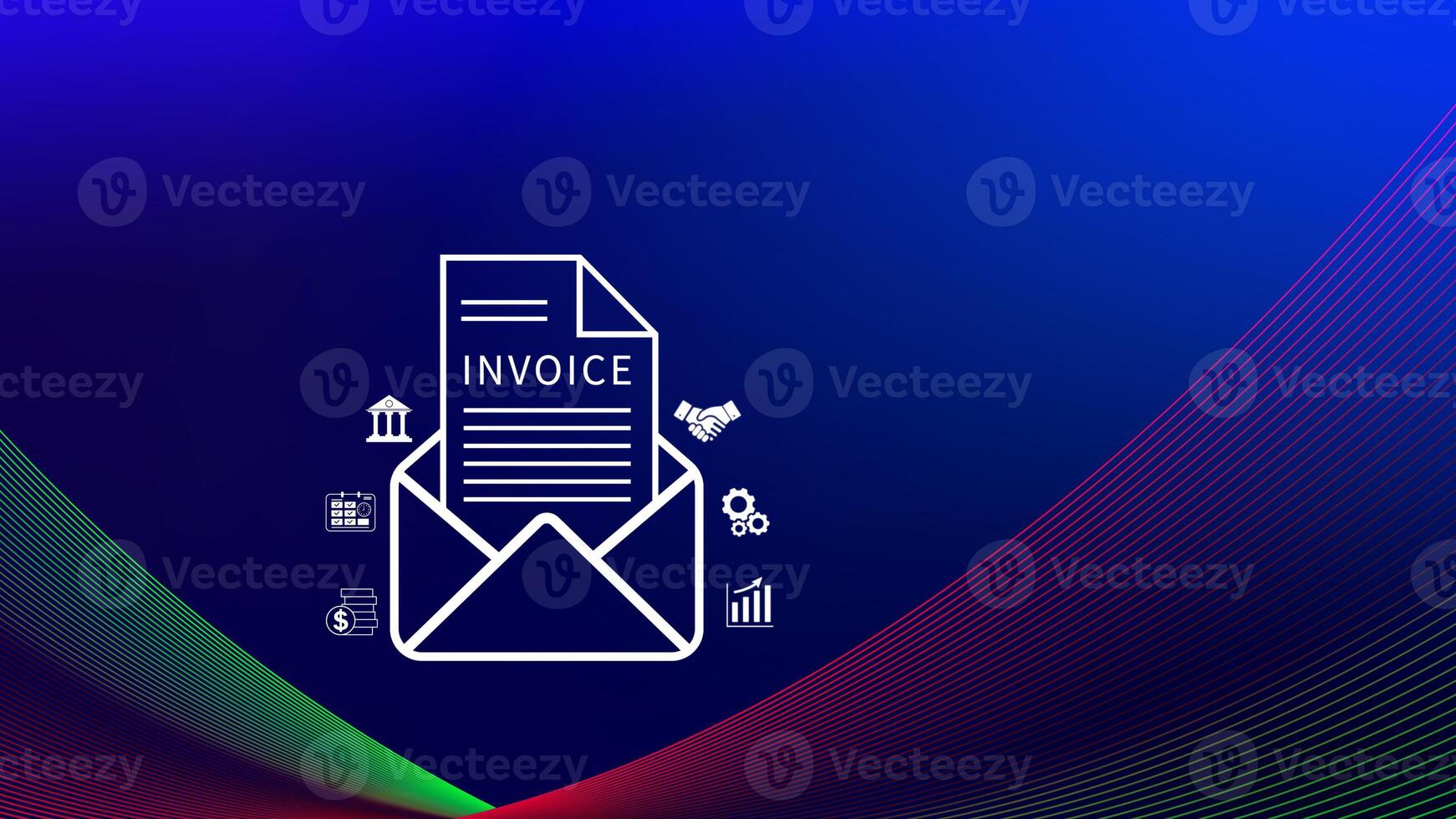 Invoice and online digital statements concept, Financial report and bank management with online payment concept E.invoice invoice. photo