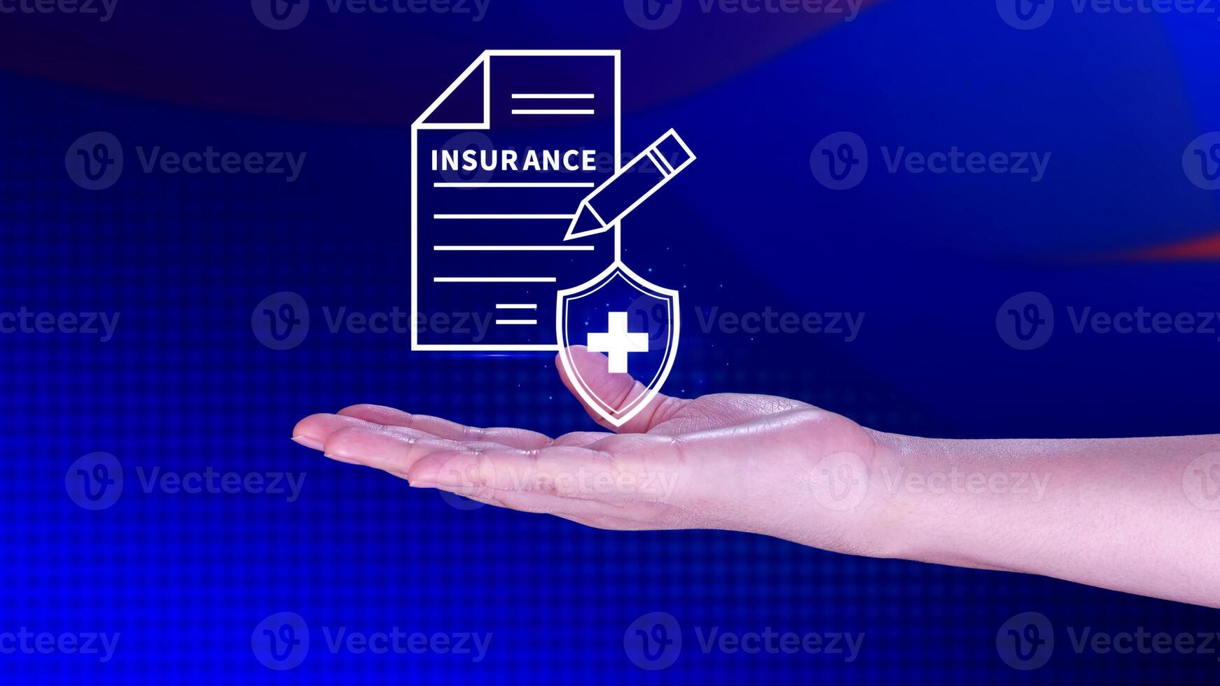 Insurance concept, medical coverage planning, hospital payments, representing different types of insurance such as health, home, car, travel, and policy management. photo