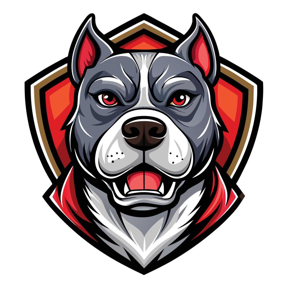 a dog mascot with a red and white collar vector