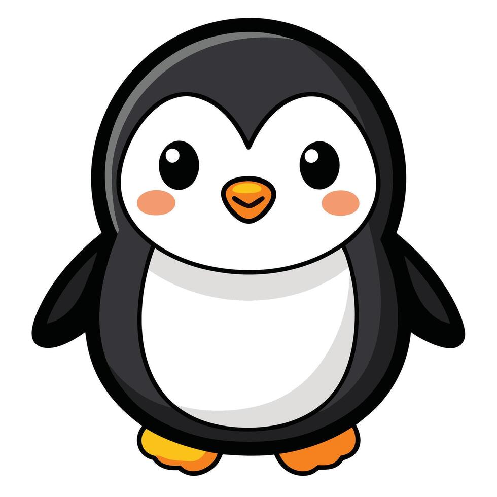 cute penguin illustration vector