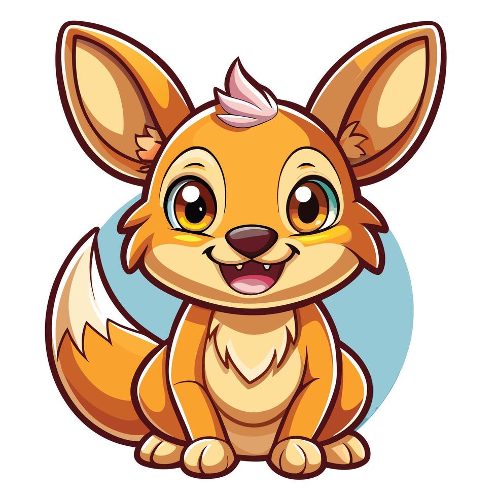 cartoon fox illustration vector