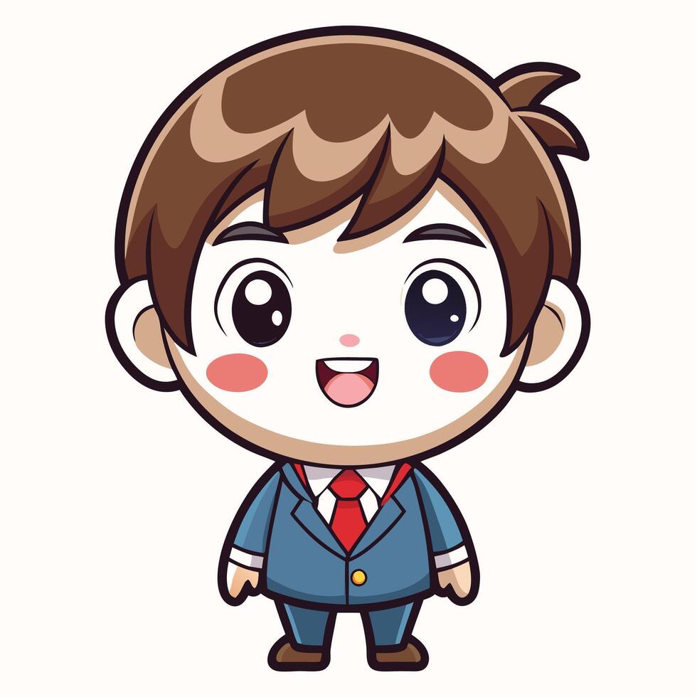 a cartoon character in a suit and tie vector
