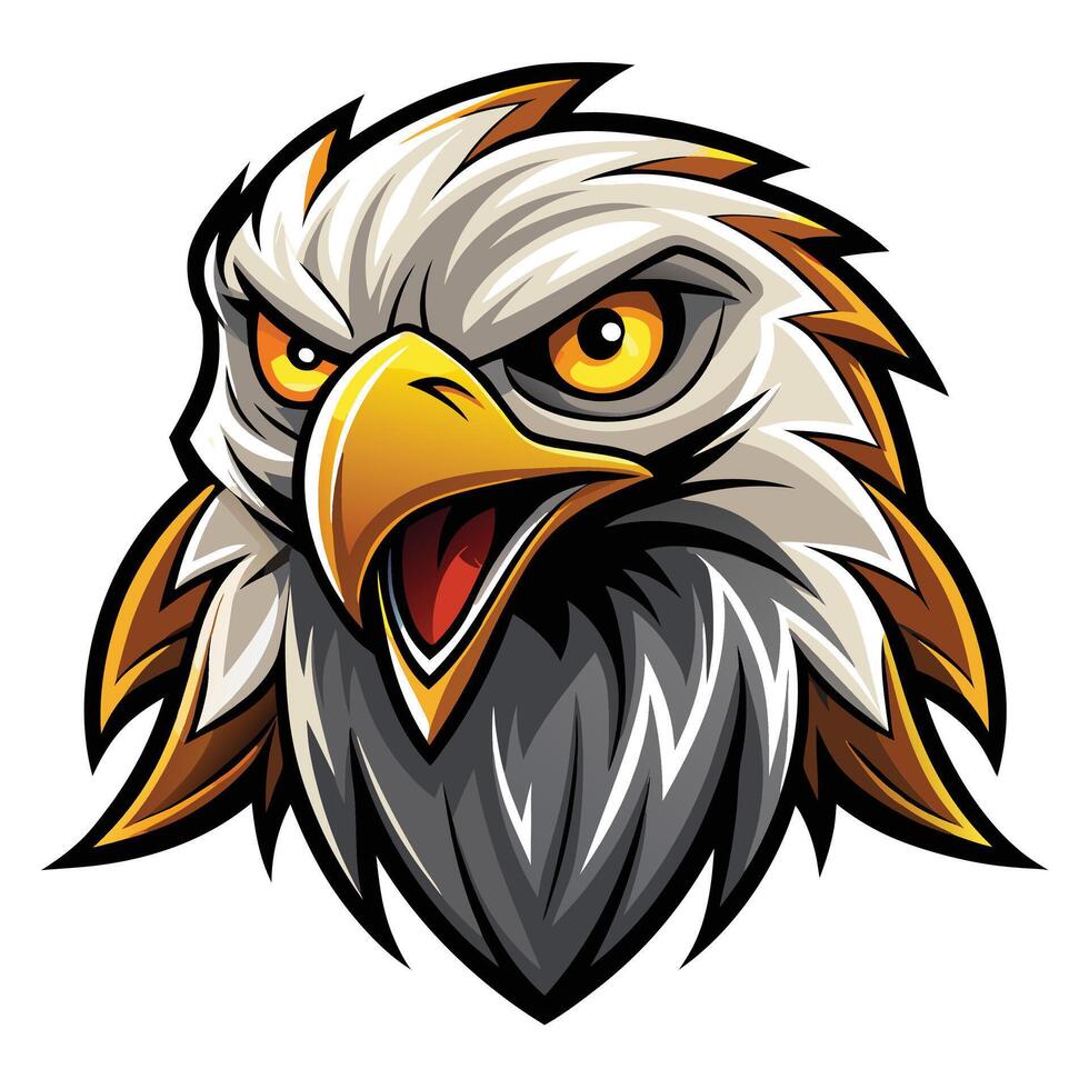 an eagle mascot head with a big beak vector