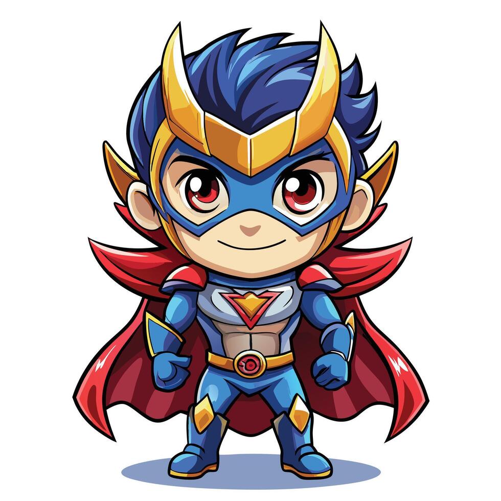 superhero by kawaii-chibi vector