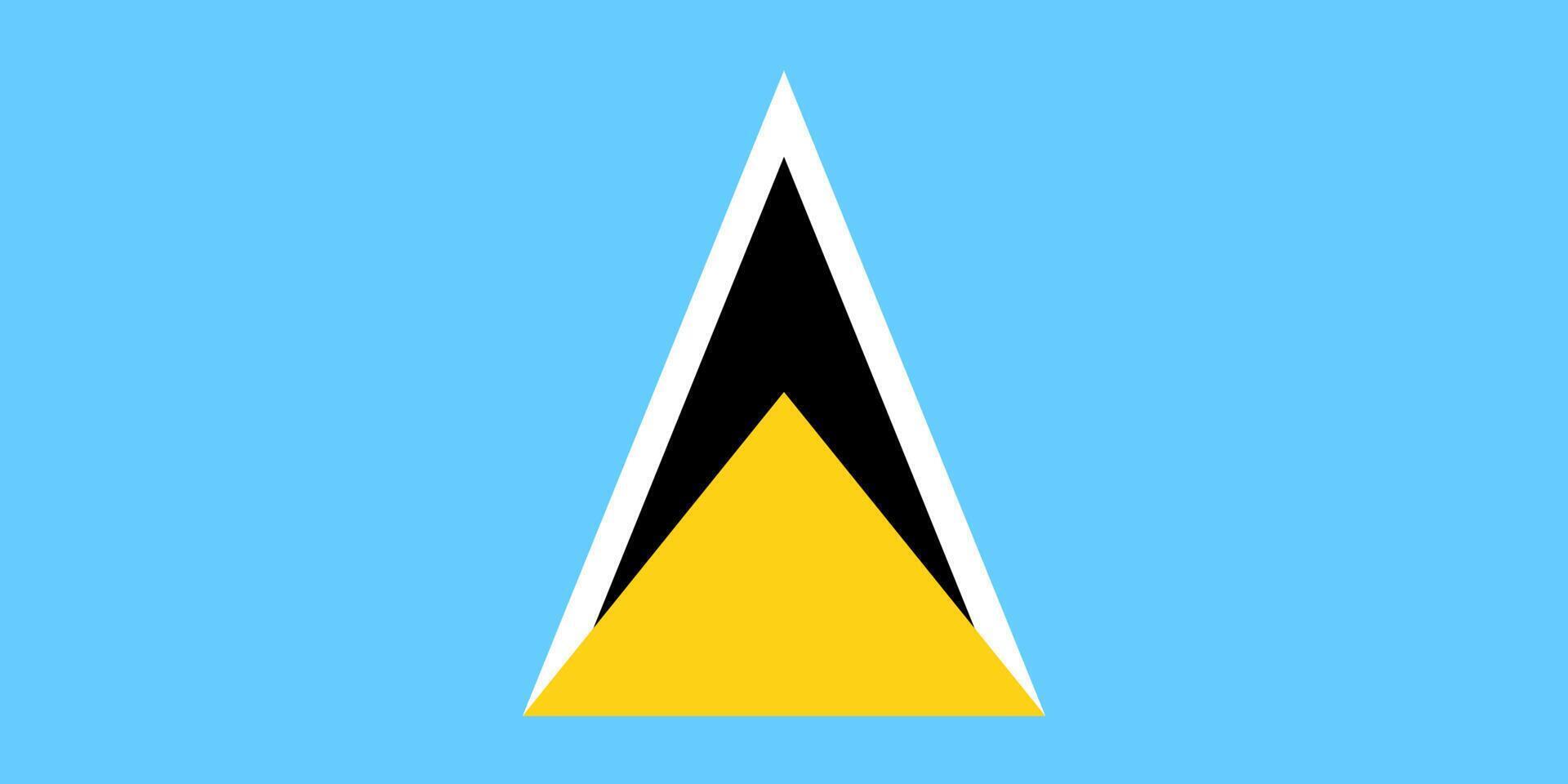 The flag of saint lucia is shown on a blue background vector