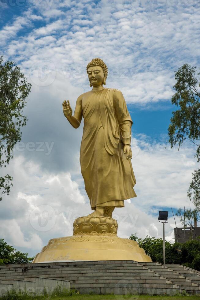 Statue of Buddha in sky background. Giant Buddha Statue. photo