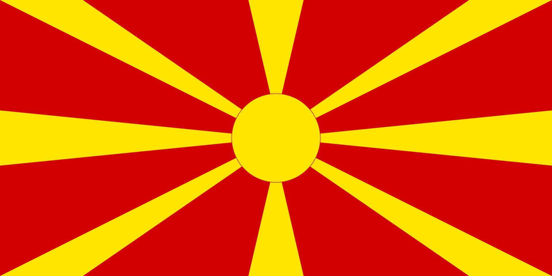 The flag of macedonia vector