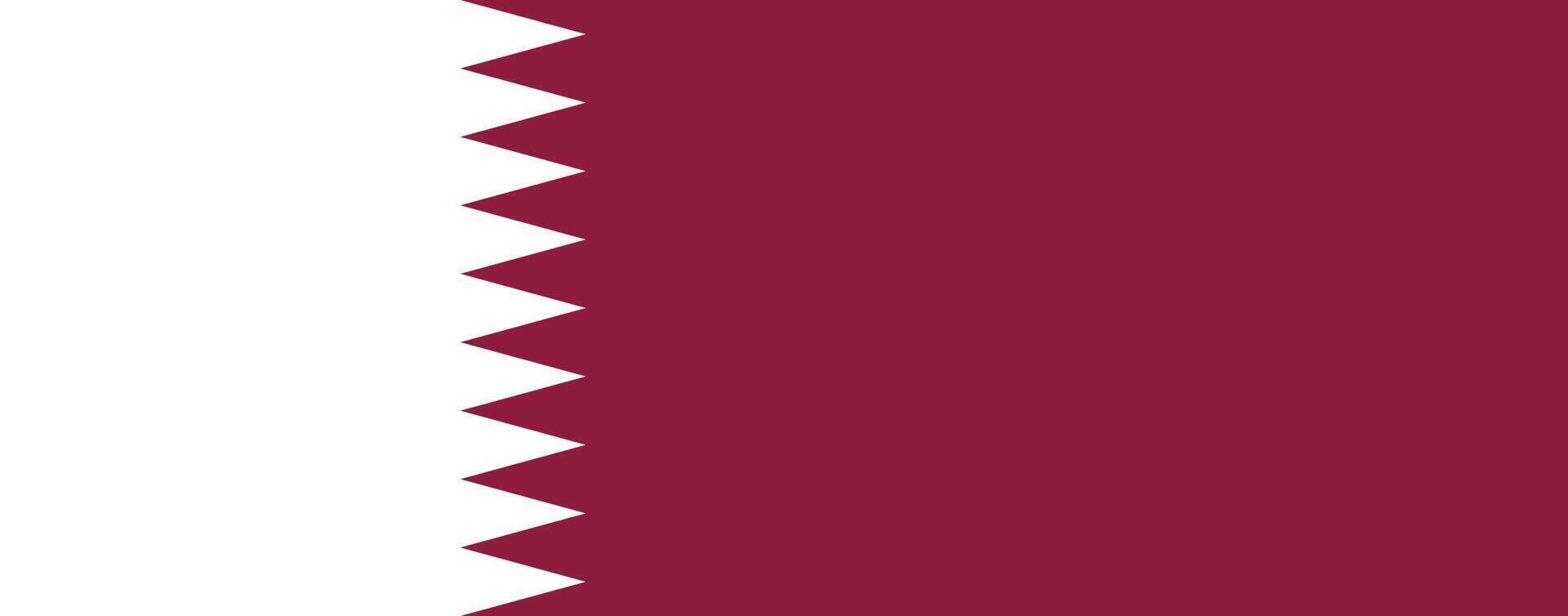 The qatar flag is shown in red and white vector