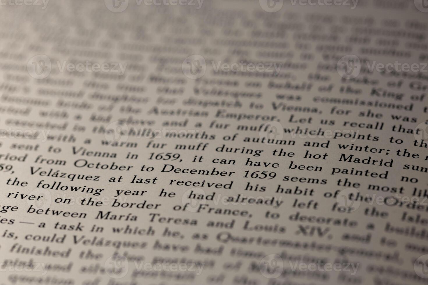 macro photography of a book page with text in English font photo
