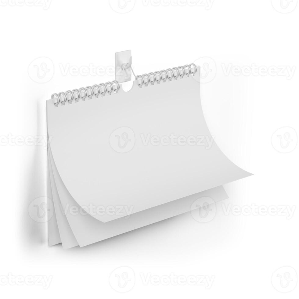Horizontal Wall Calendar Mockup for Elegant and Professional Product Presentation photo