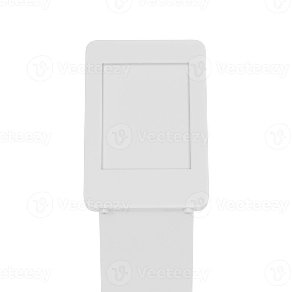 Tablet Kiosk with Information for Exhibition Mockup for Elegant and Professional Interactive Display photo