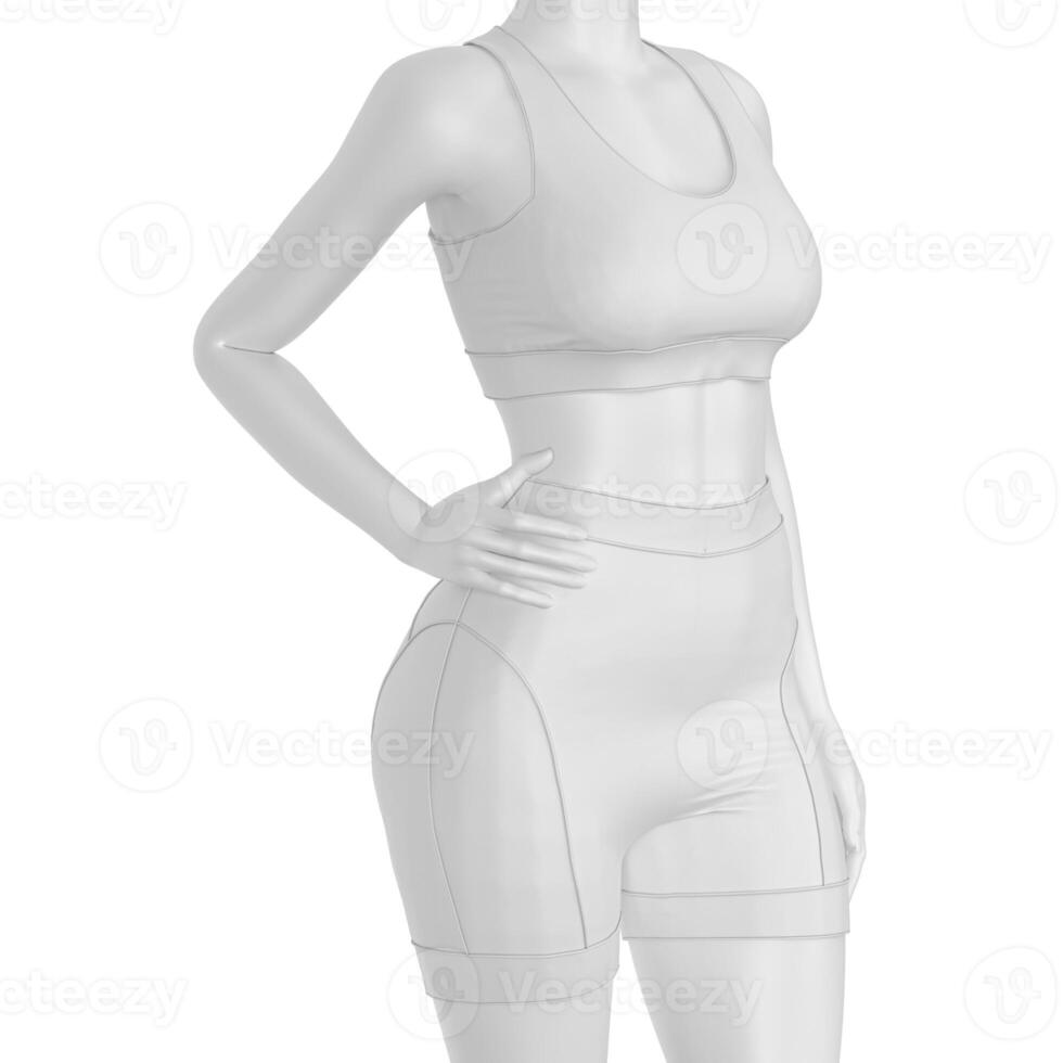 Cycling Suit for Women Mockup for Elegant and Modern Athletic Apparel Presentation - Half Side View photo