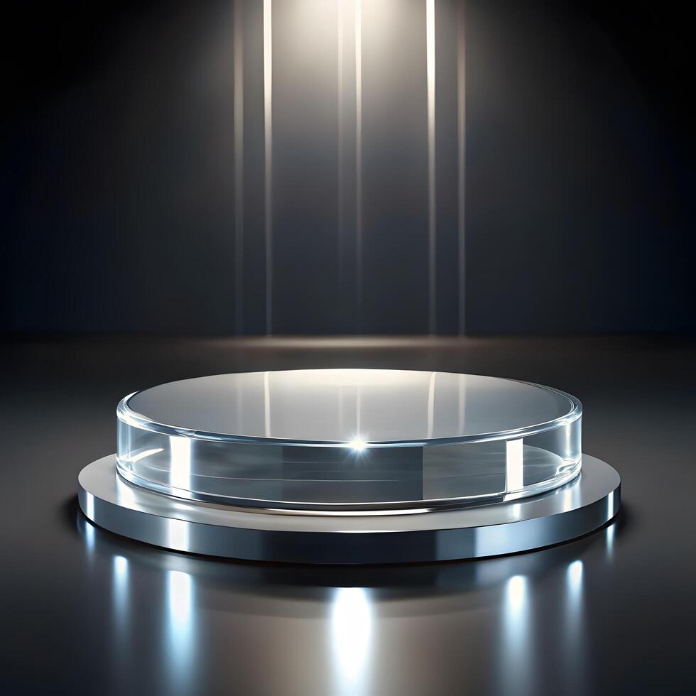 A podium with a spotlight on it photo
