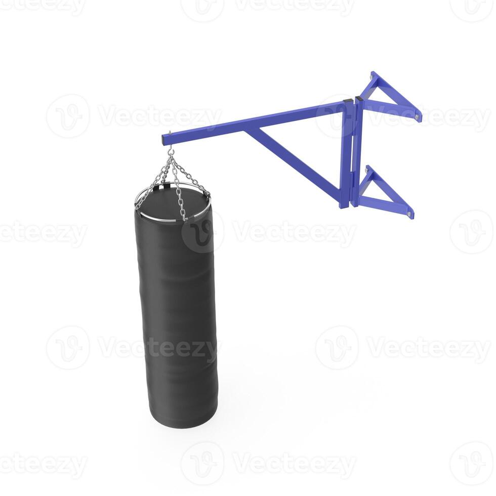 a 3D punching bag hanging from a wall photo