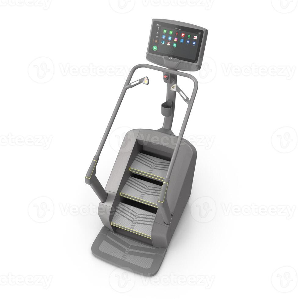 a 3D treadmill with a tablet on top of it photo