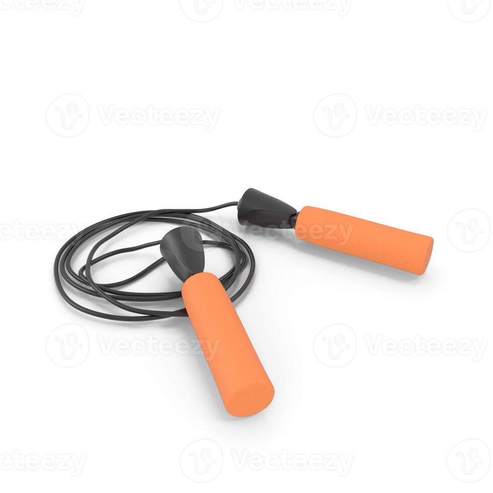 a 3D pair of jump ropes on a white background photo