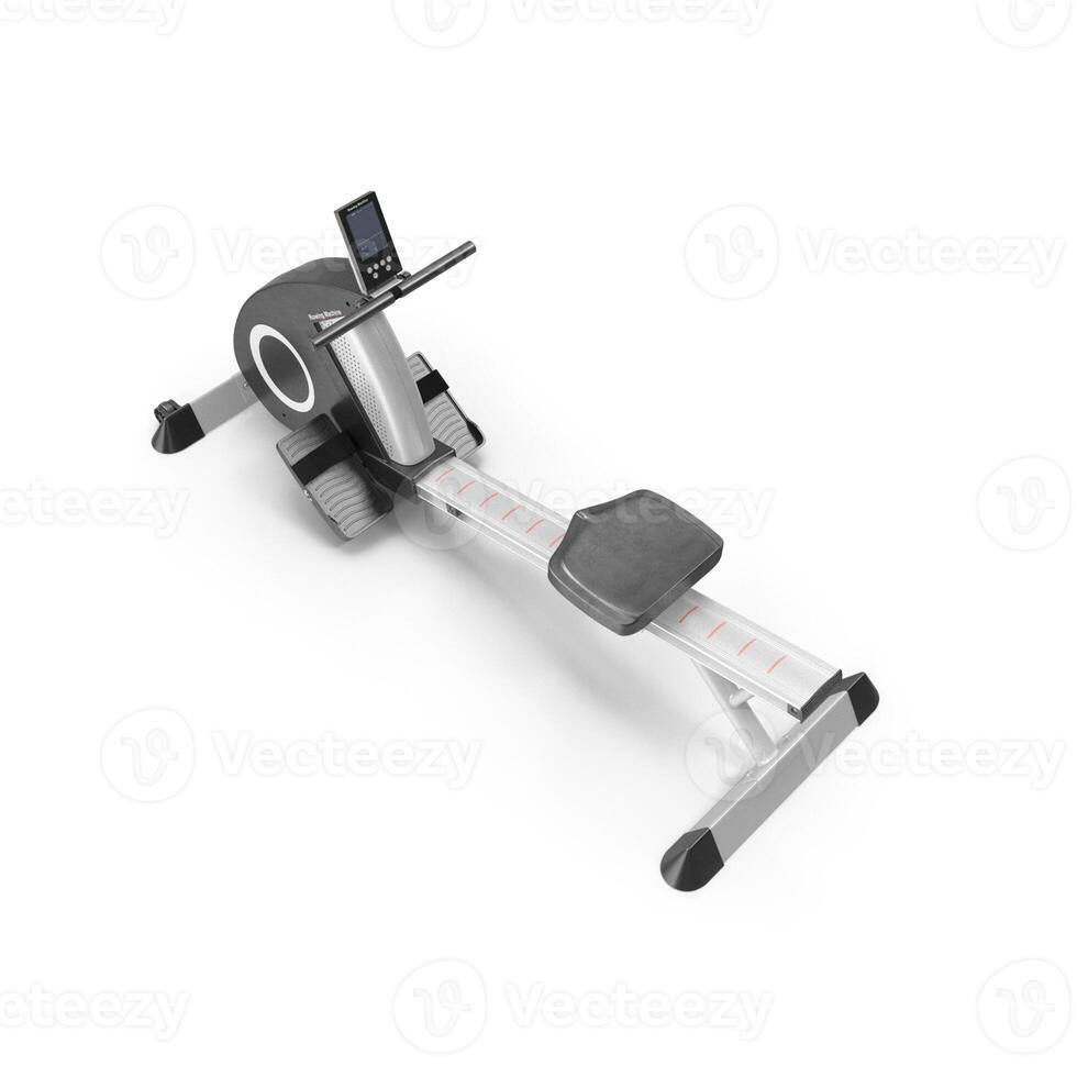 a 3D rowing machine on a white background photo