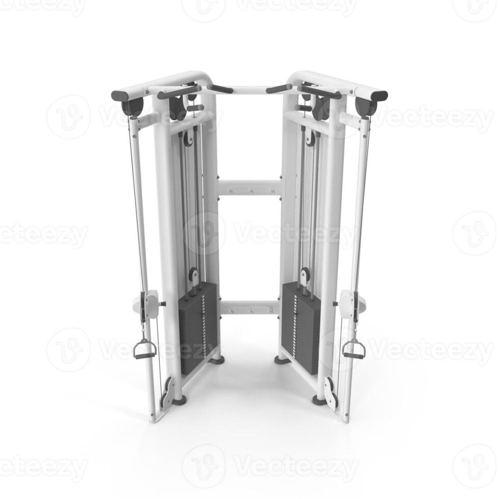 a 3D gym equipment with two bars on it photo