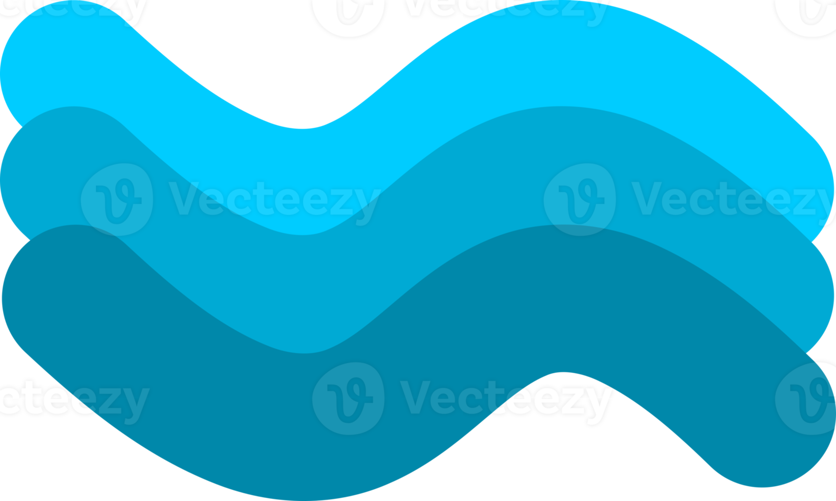 Blue wave water abstract icon png