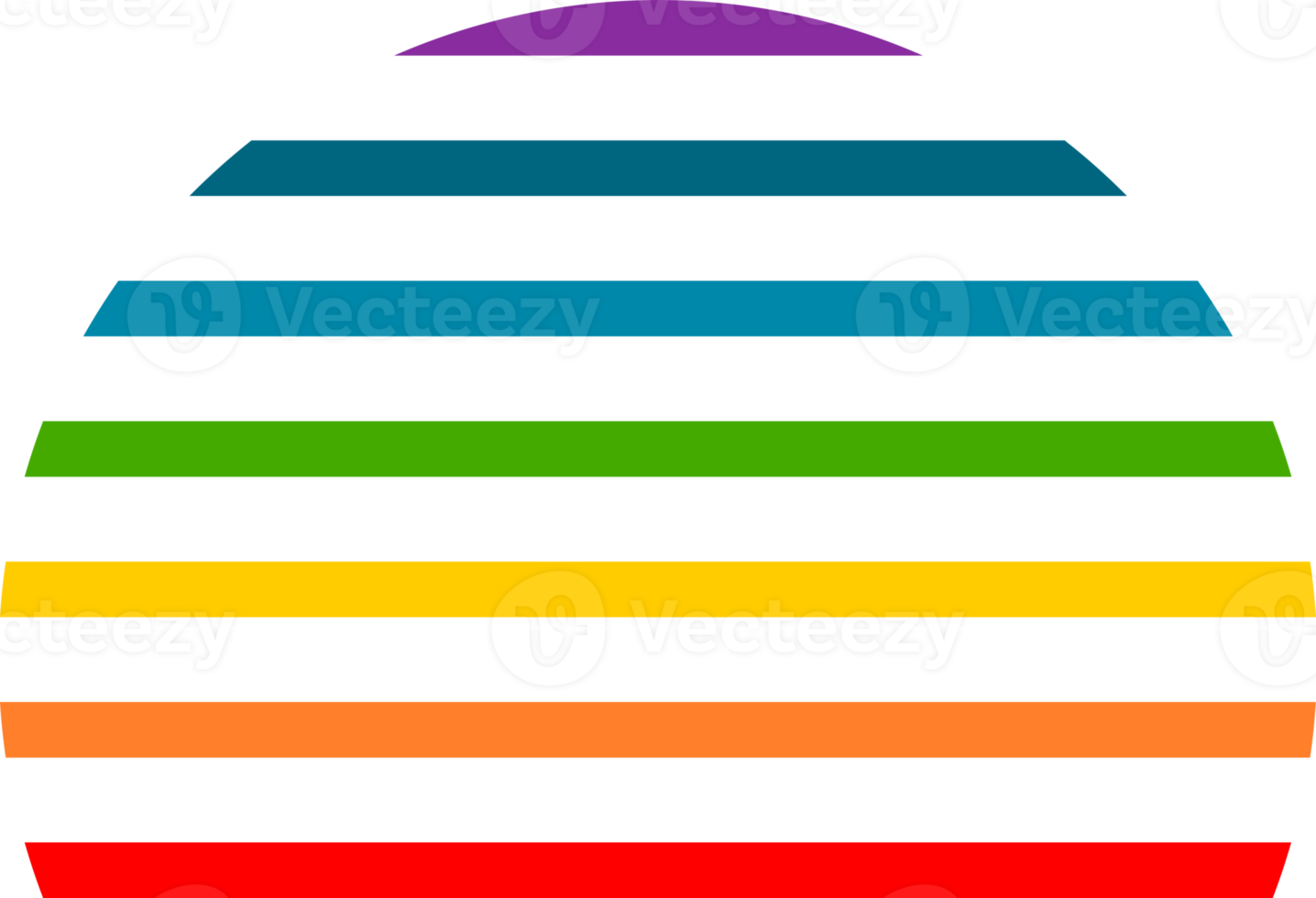 Rainbow line half circle icon png