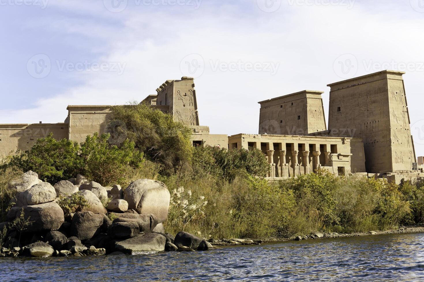 View of Philae Temple of Isis, on Agilkia Island. photo