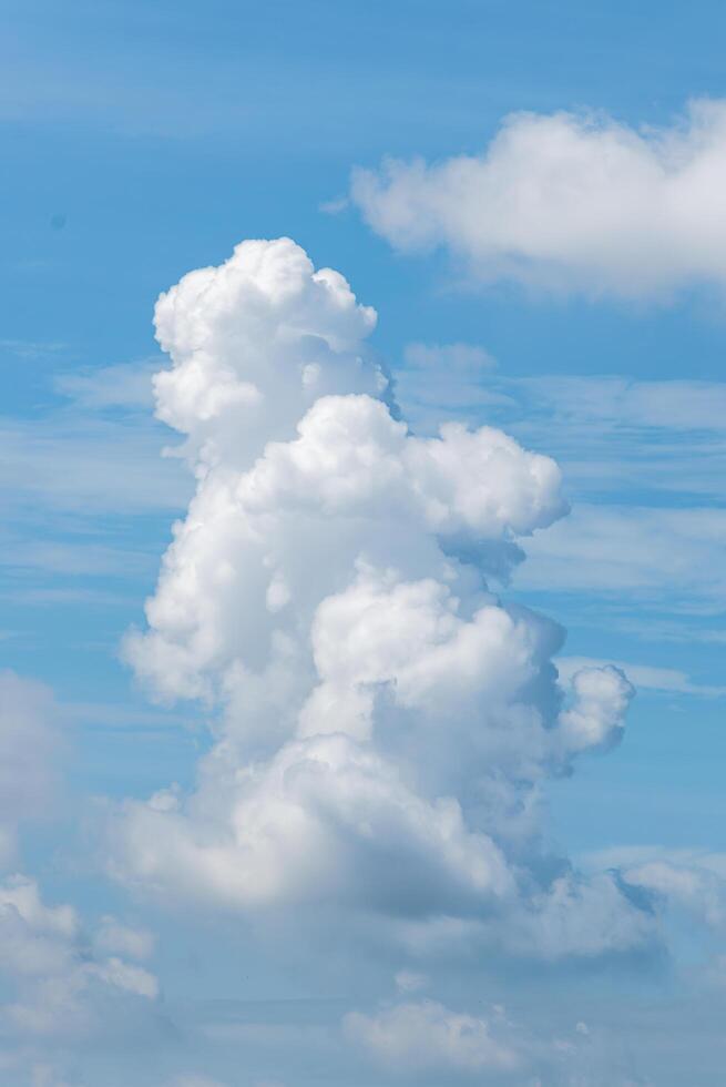Blue sky with cloud background photo