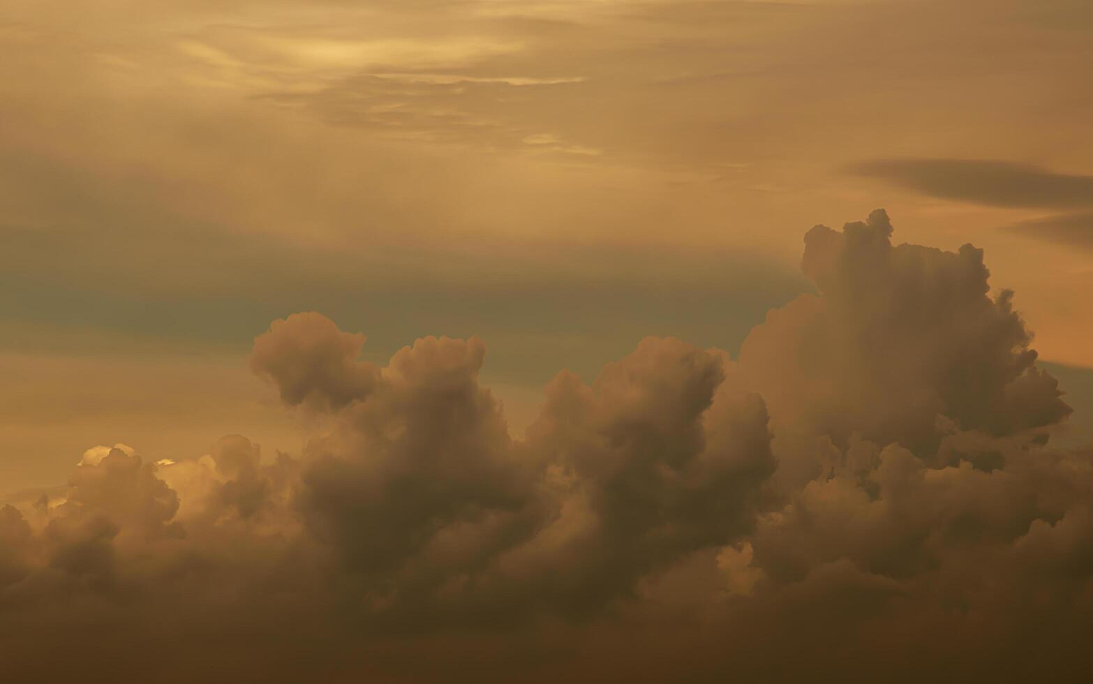 Yellow cloud scape background at sunrise time photo