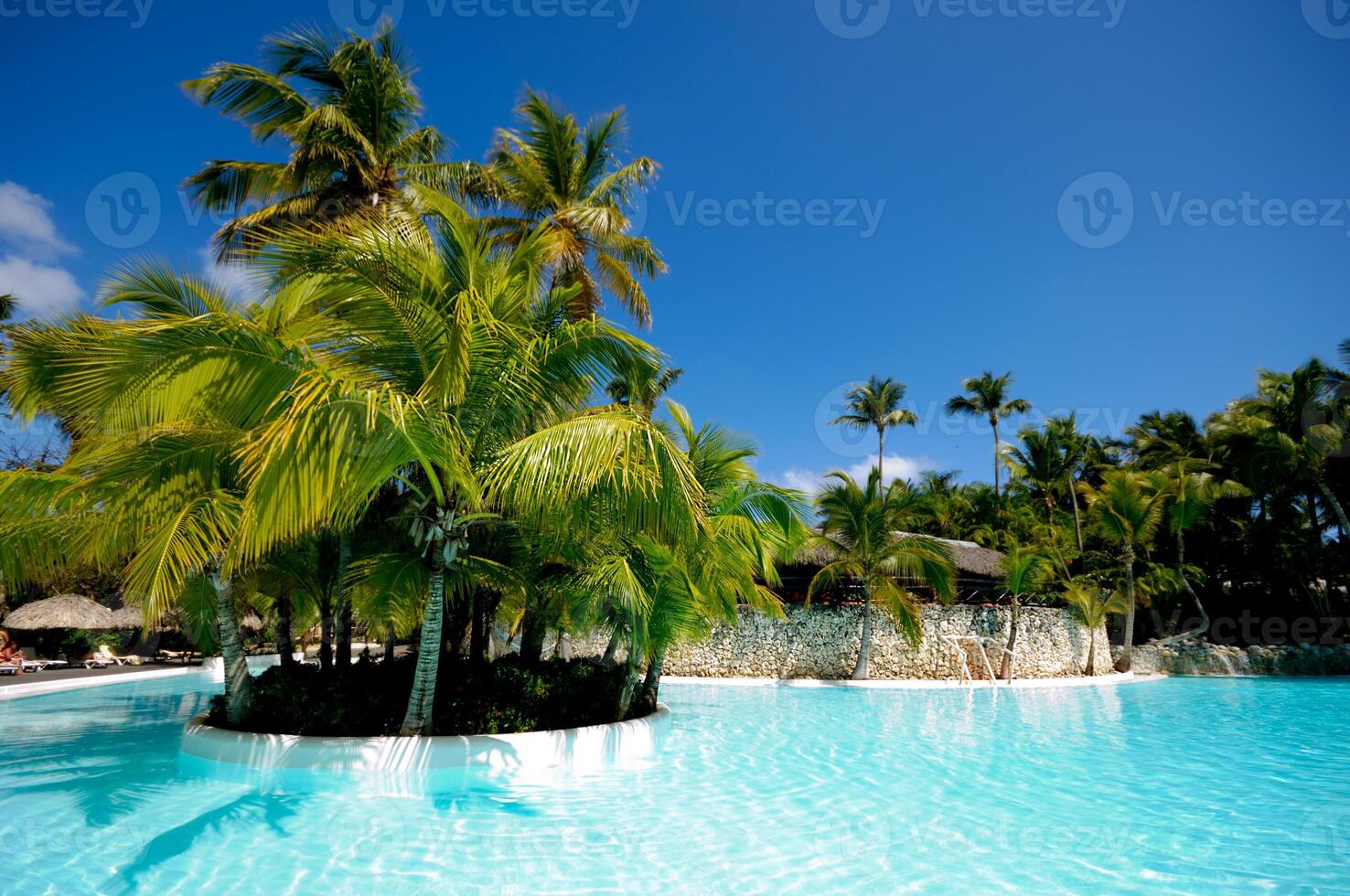 Swimming pool at a resort photo