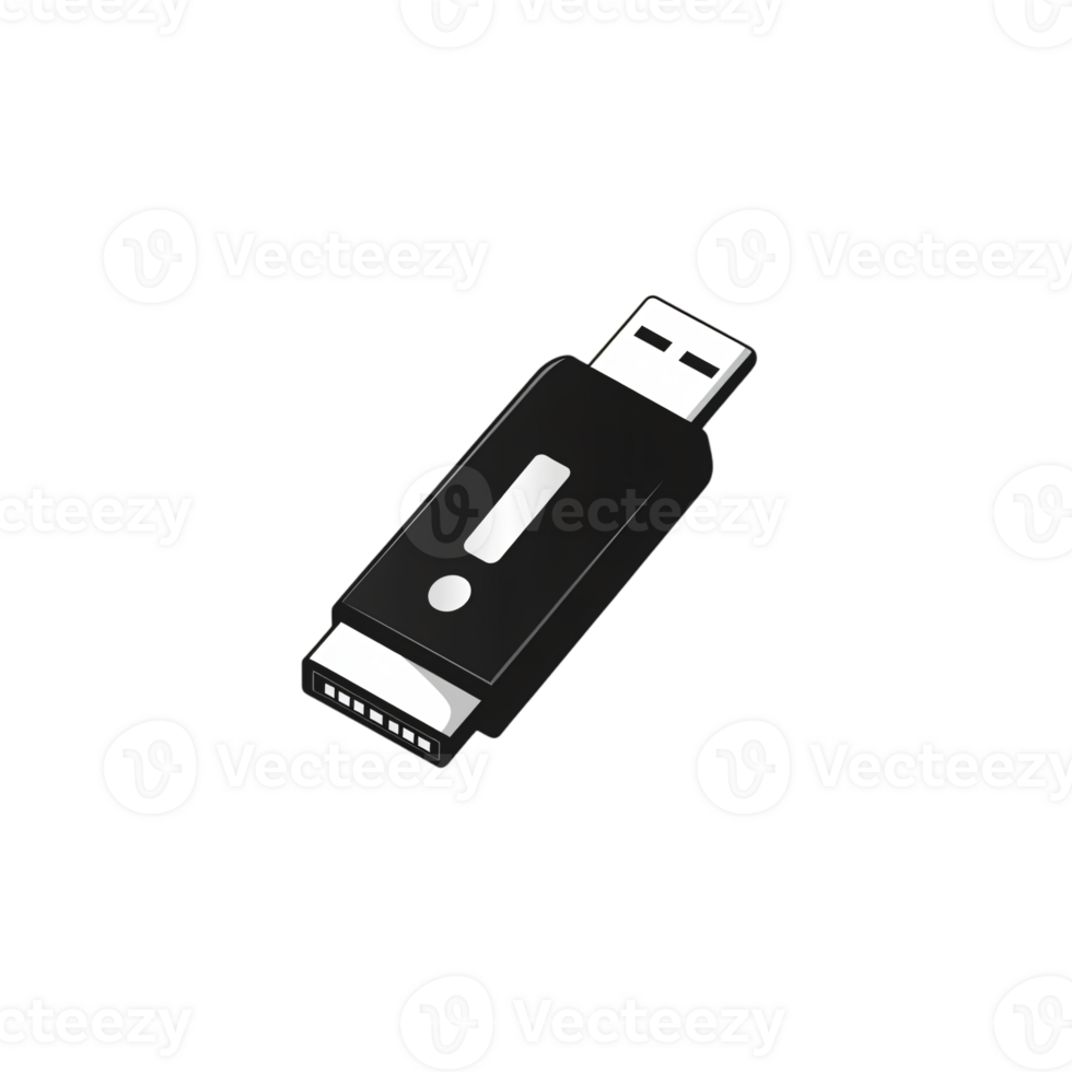 Black USB Flash Drive Icon Data Storage Device Computer Accessory Digital Memory png