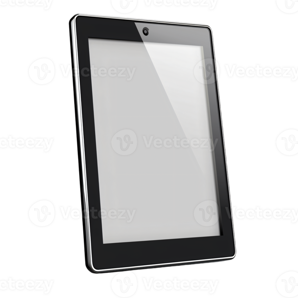 Modern Black Tablet PC Isolated Blank Screen Technology Gadget png