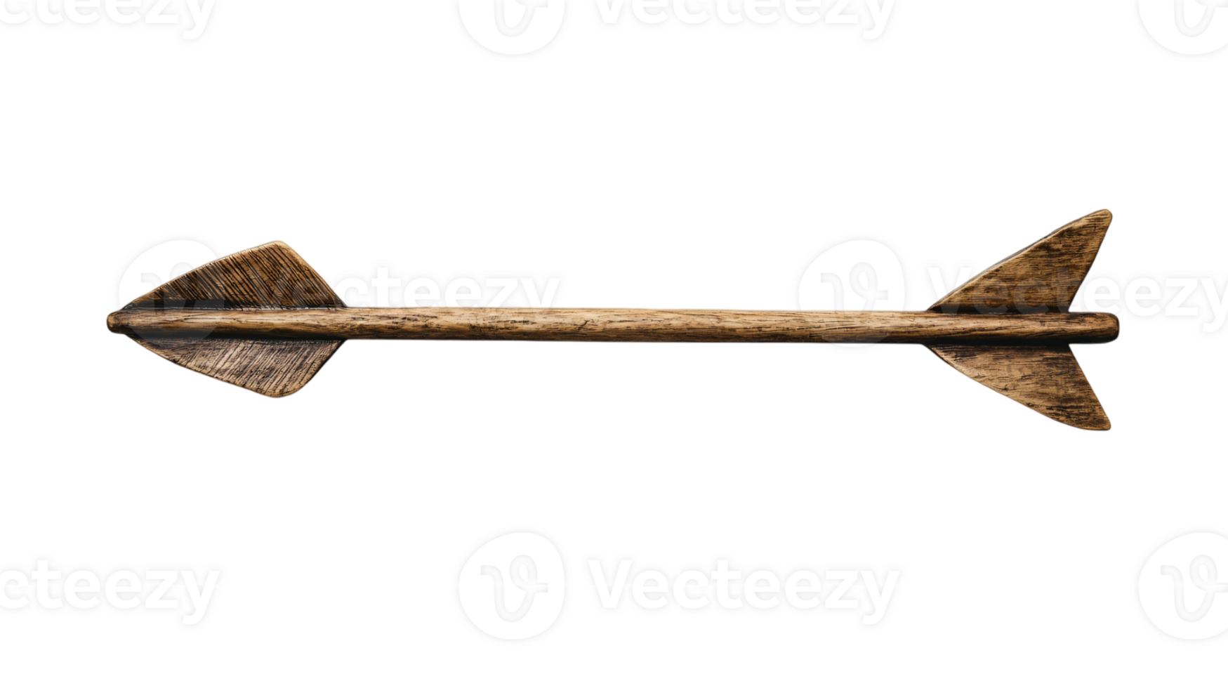 Wooden Arrow Rustic Arrowhead Target Goal Aim Direction Craftsmanship Primitive Ancient Tribal png