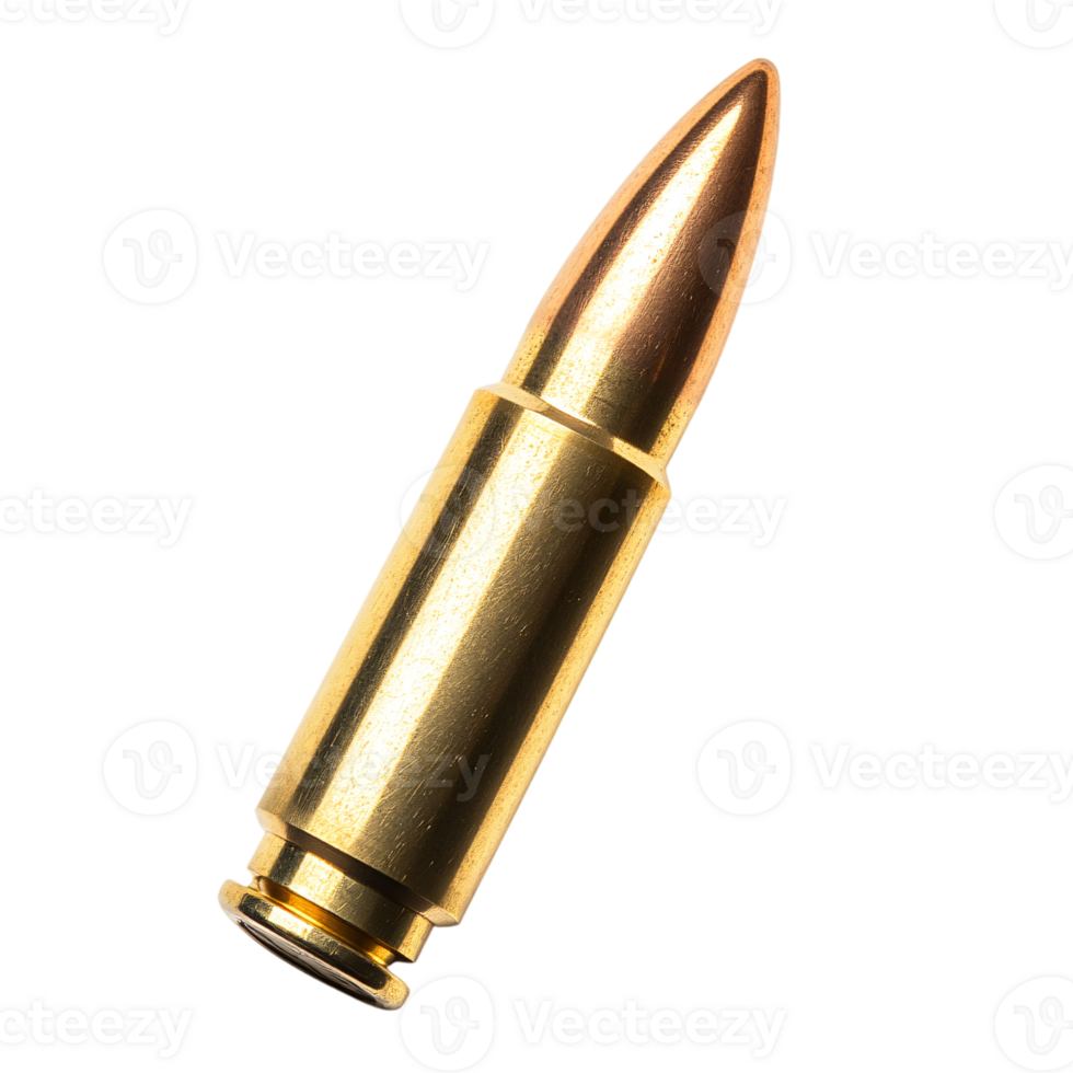 Gold Bullet Cartridge Closeup Ammunition Detail Weaponry Firearm Shooting Hunting png