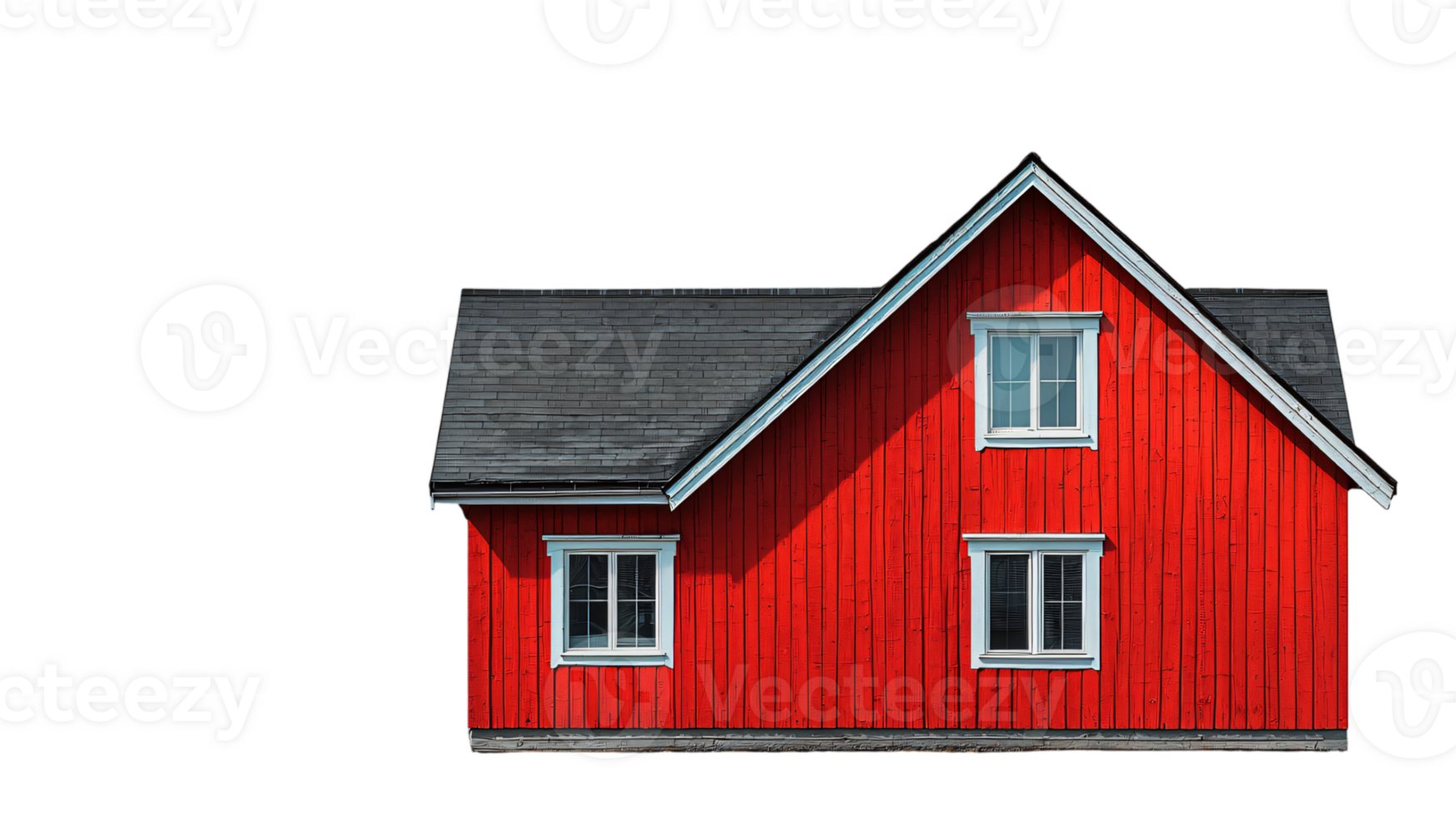 Charming Red Wooden House Scandinavian Style Home Exterior png