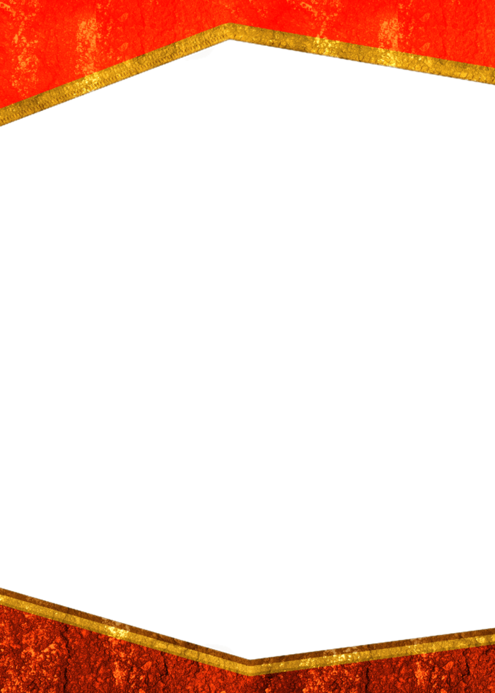 Red gradient and golden curve wave png
