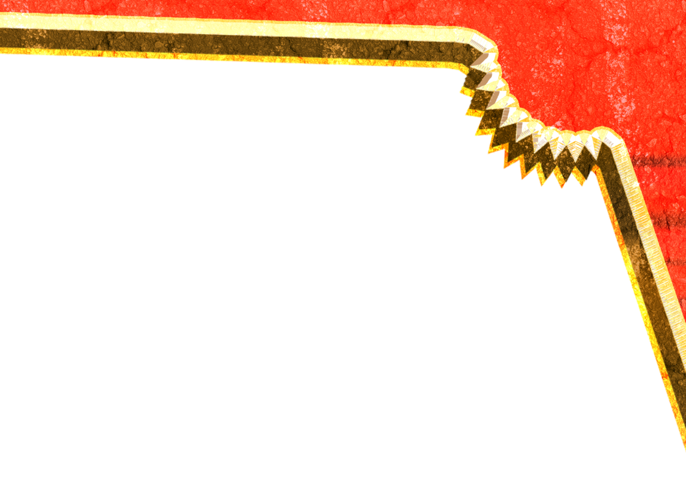 Red gradient and golden curve wave png