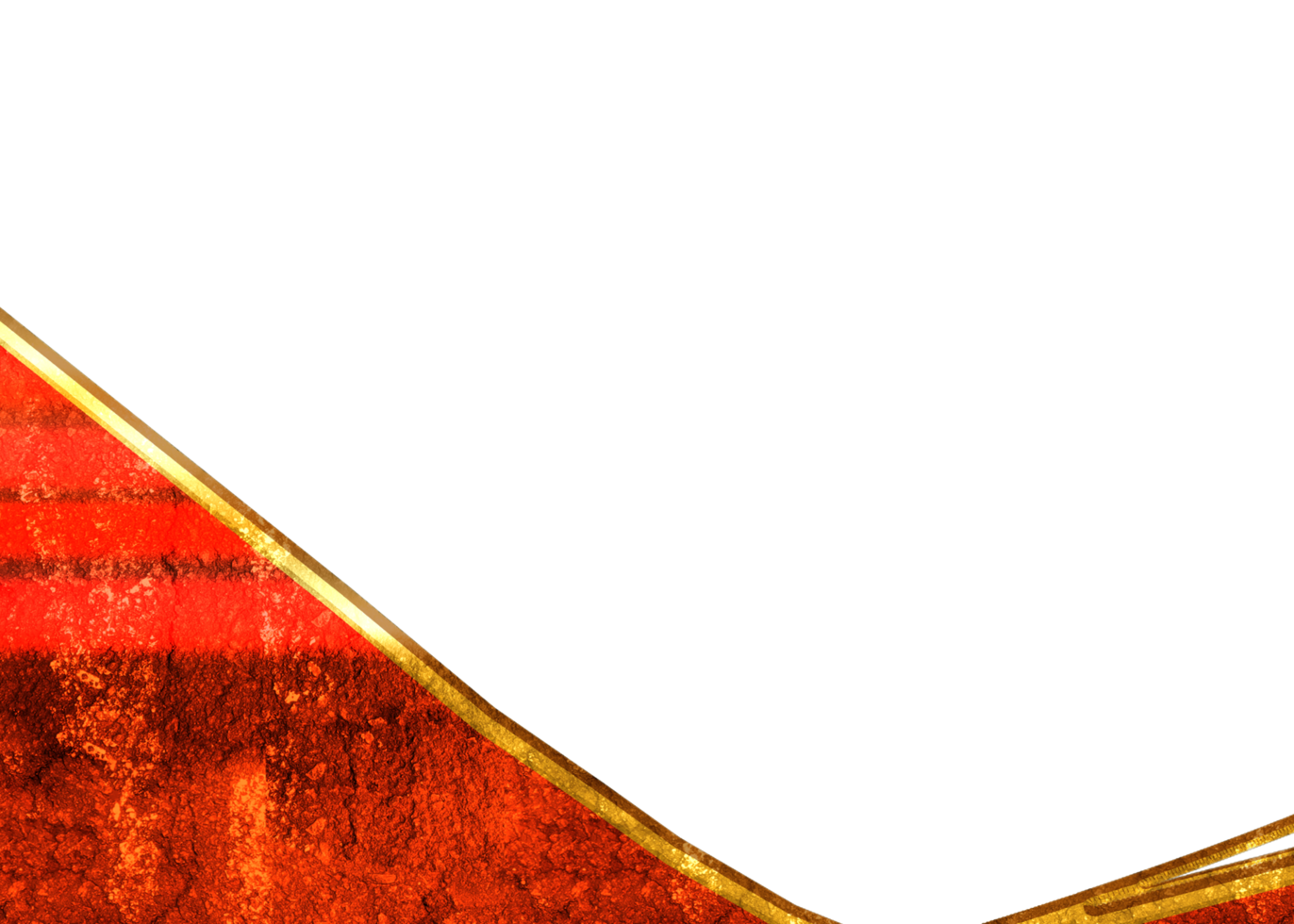 Abstract red wavy curve with golden wave png