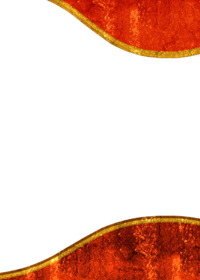 Red and golden color wave design png