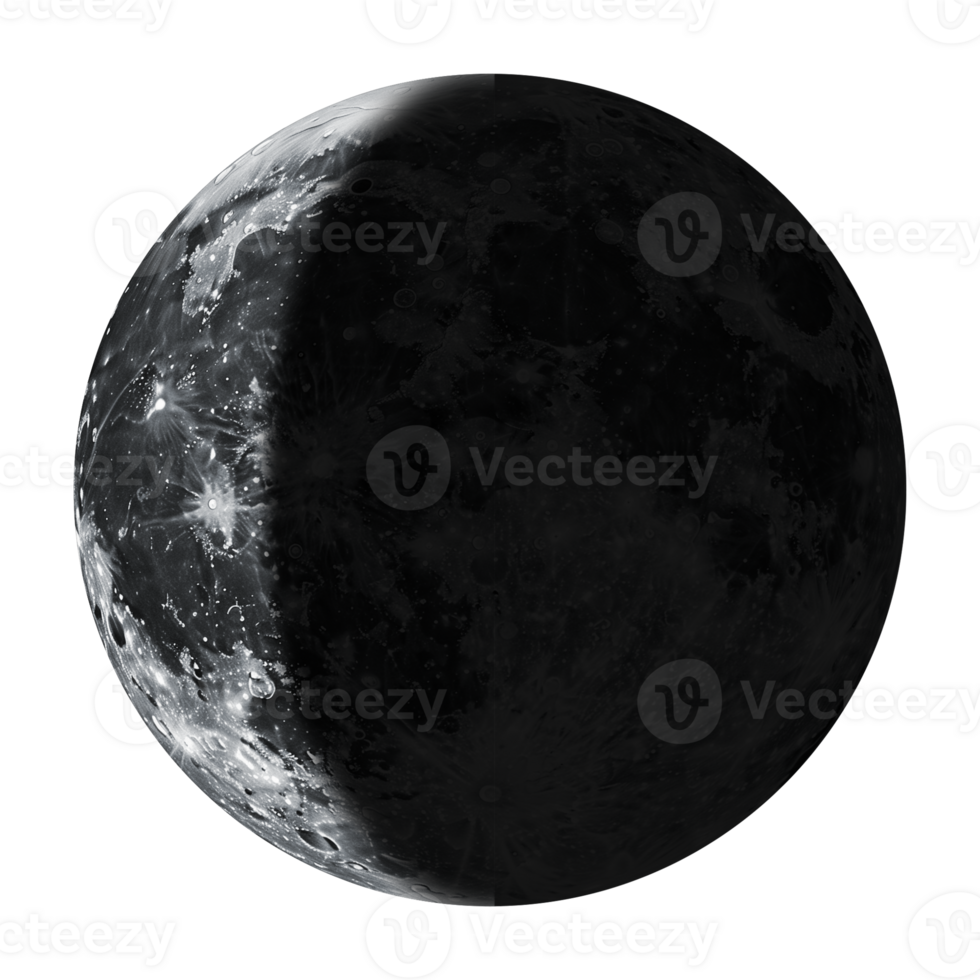 Phase of Crescent Moon Isolated on Transparent Background png