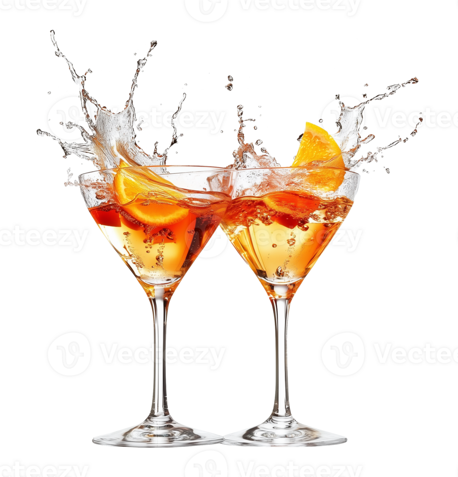 Cocktail Cheers Toast Isolated on Transparent Background png