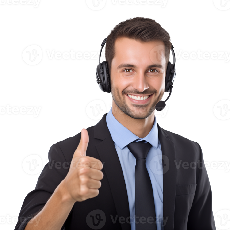 Male Tech Support or Technical Support Isolated on Transparent Background png