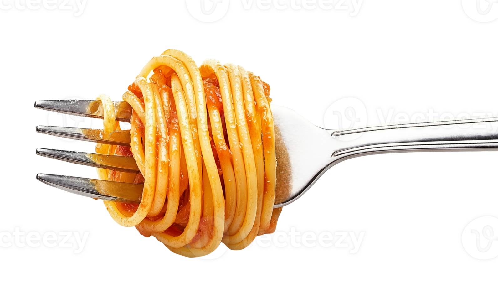 Fork With Spaghetti Isolated on Transparent Background png