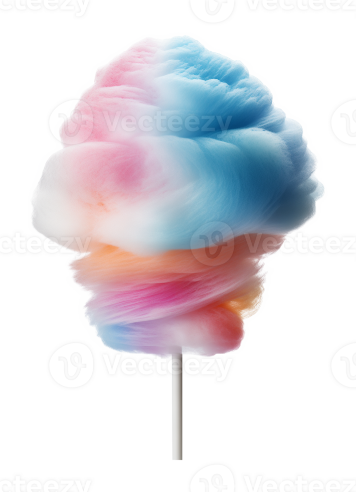 Colorful Cotton Candy Isolated on Transparent Background png