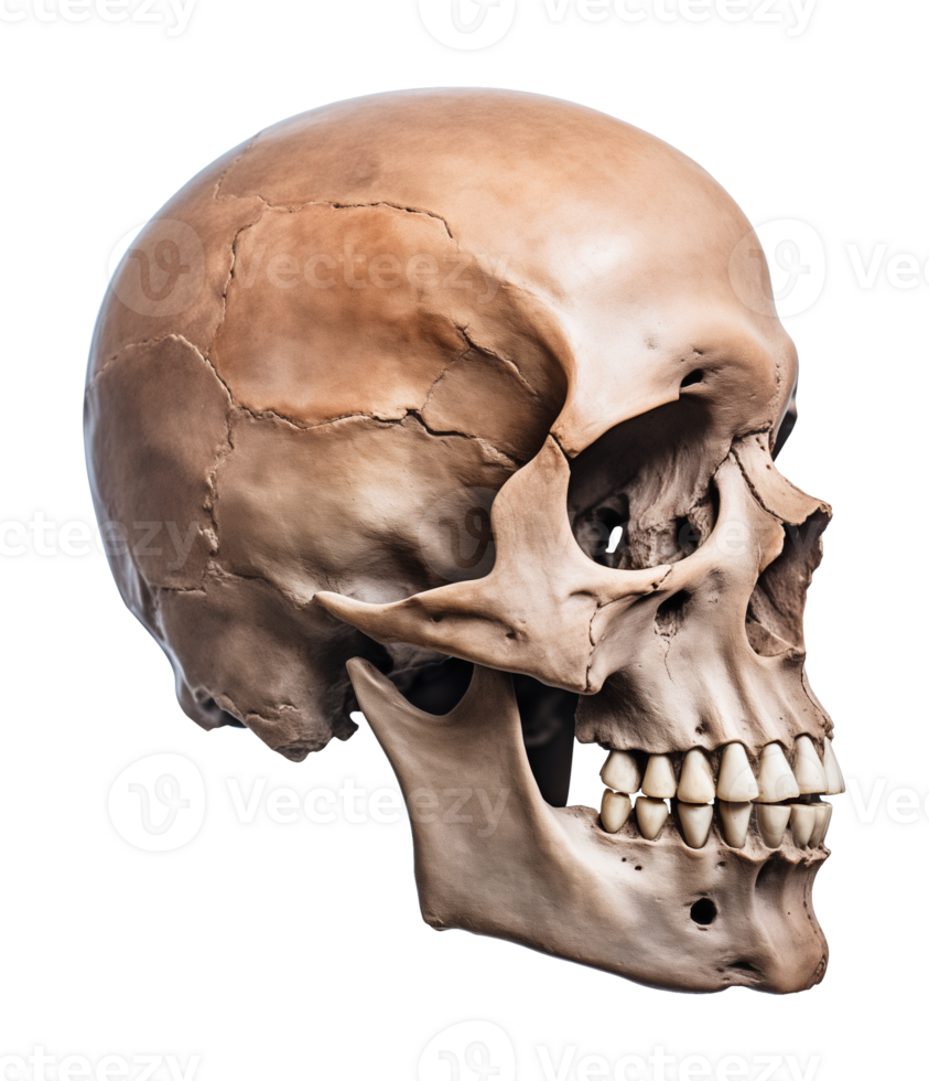 Skull Side View Isolated on Transparent Background png