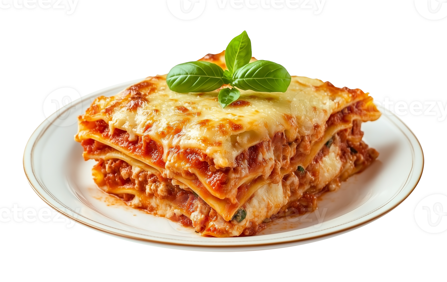 Lasagna Isolated on Transparent Background png