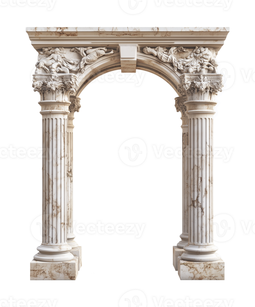 Greek Column Arch Isolated on Transparent Background png