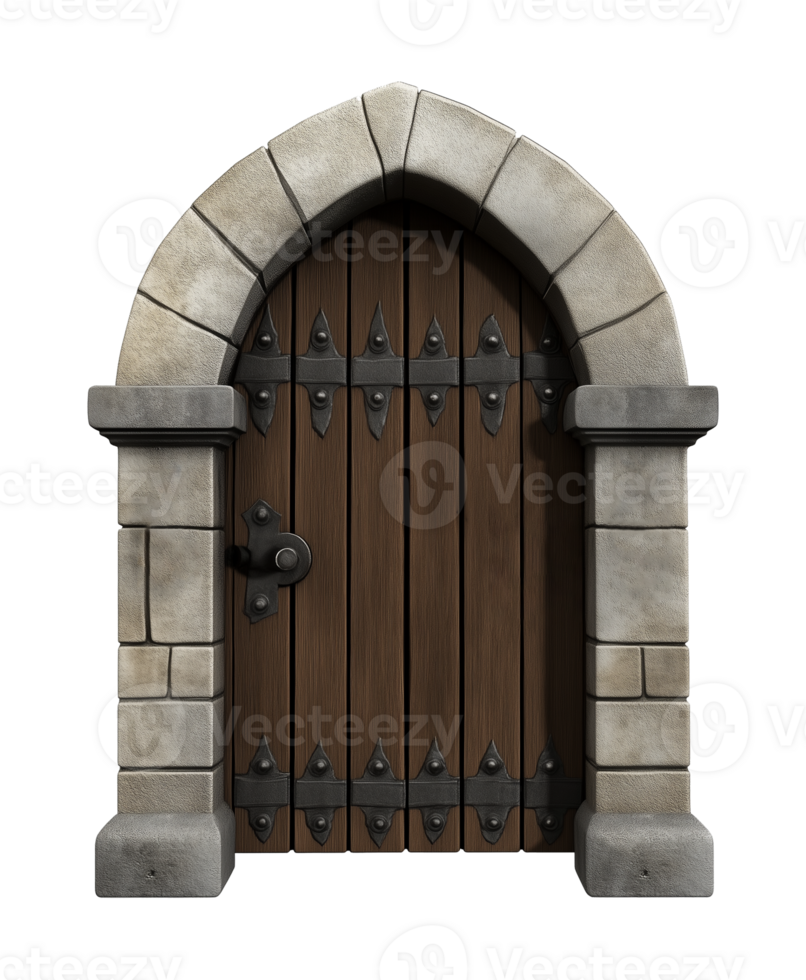 Dungeon Door Isolated on Transparent Background png