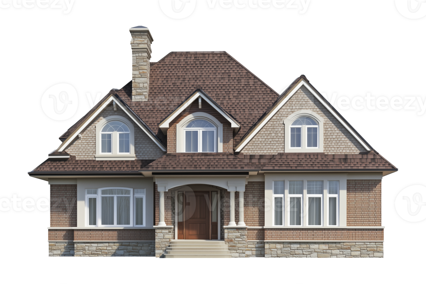 Brick House Isolated on Transparent Background png