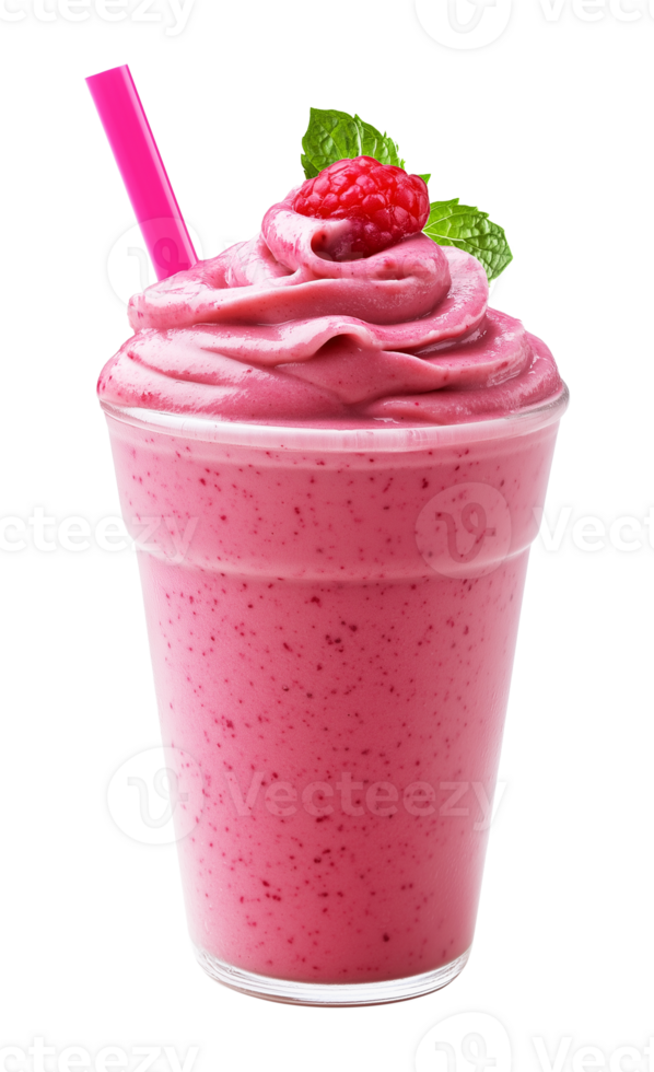 Raspberry Smoothie Isolated on Transparent Background png