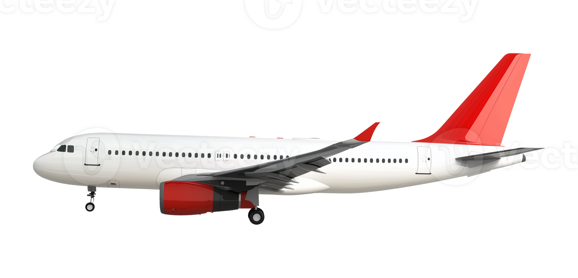 Airplane Side View Isolated on Transparent Background png